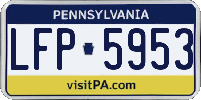 PA license plate LFP5953