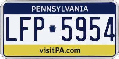 PA license plate LFP5954