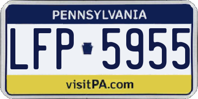 PA license plate LFP5955