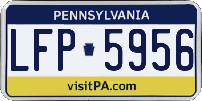 PA license plate LFP5956
