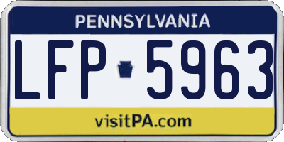 PA license plate LFP5963