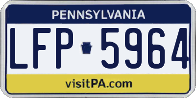 PA license plate LFP5964