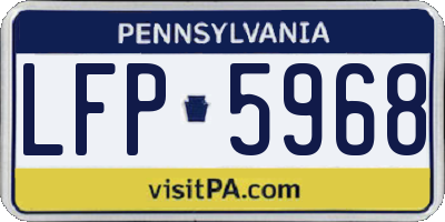 PA license plate LFP5968