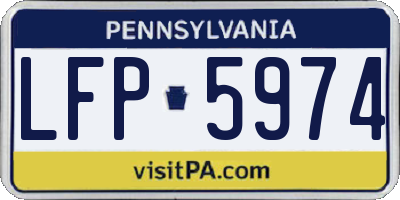 PA license plate LFP5974