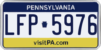 PA license plate LFP5976