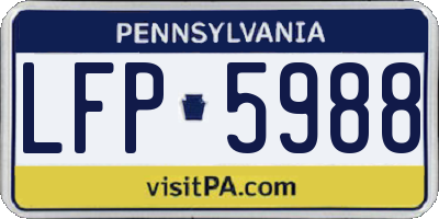 PA license plate LFP5988