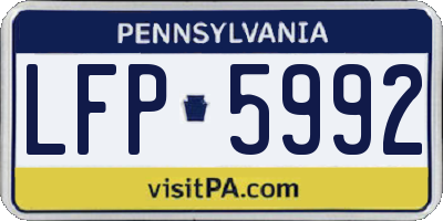 PA license plate LFP5992