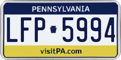 PA license plate LFP5994