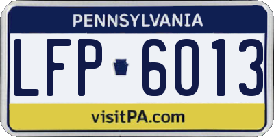 PA license plate LFP6013