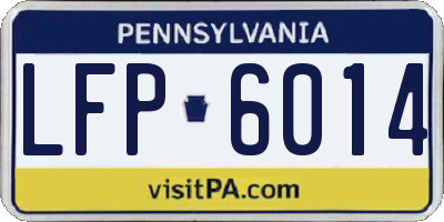 PA license plate LFP6014