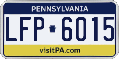 PA license plate LFP6015