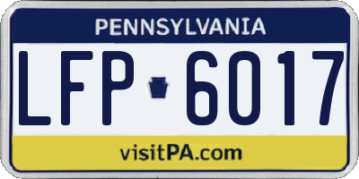 PA license plate LFP6017