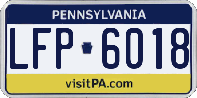 PA license plate LFP6018