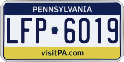 PA license plate LFP6019