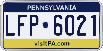 PA license plate LFP6021