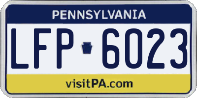 PA license plate LFP6023