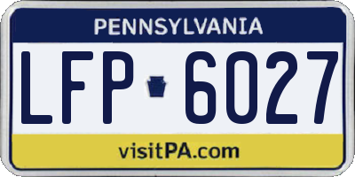 PA license plate LFP6027