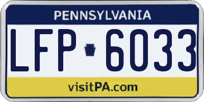PA license plate LFP6033