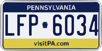 PA license plate LFP6034