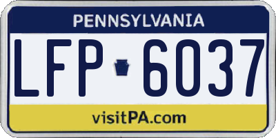 PA license plate LFP6037