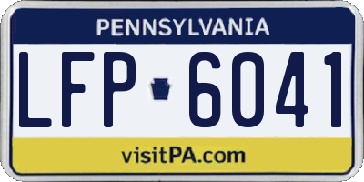 PA license plate LFP6041