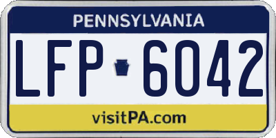 PA license plate LFP6042