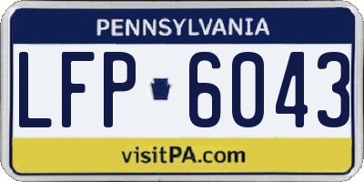 PA license plate LFP6043