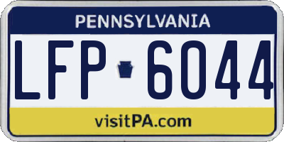 PA license plate LFP6044