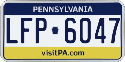 PA license plate LFP6047