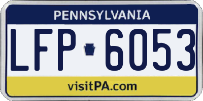PA license plate LFP6053
