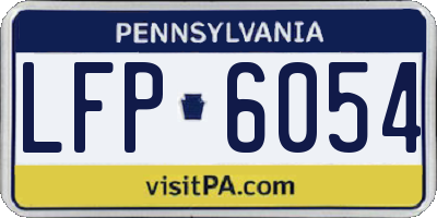 PA license plate LFP6054