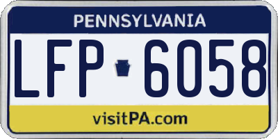 PA license plate LFP6058