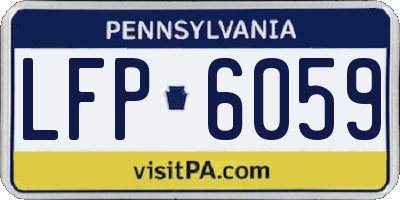 PA license plate LFP6059