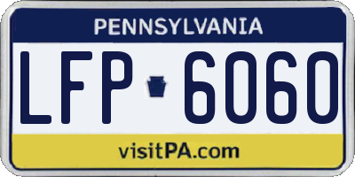 PA license plate LFP6060