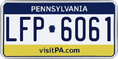 PA license plate LFP6061