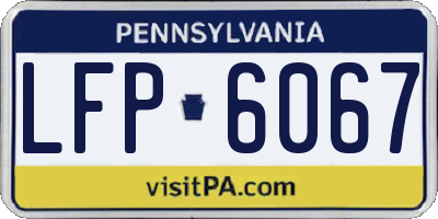 PA license plate LFP6067