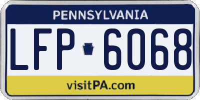 PA license plate LFP6068