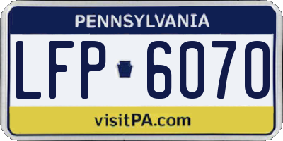 PA license plate LFP6070