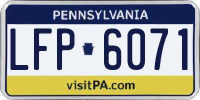 PA license plate LFP6071