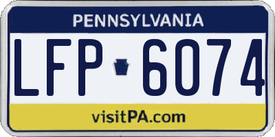 PA license plate LFP6074