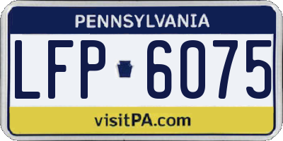 PA license plate LFP6075