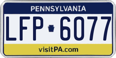 PA license plate LFP6077