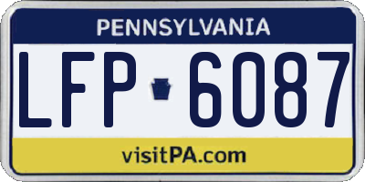 PA license plate LFP6087