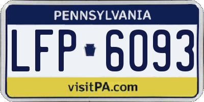 PA license plate LFP6093