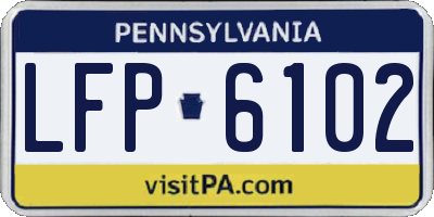 PA license plate LFP6102