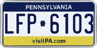 PA license plate LFP6103