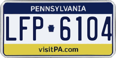PA license plate LFP6104