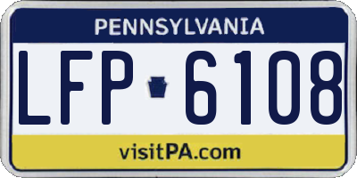 PA license plate LFP6108