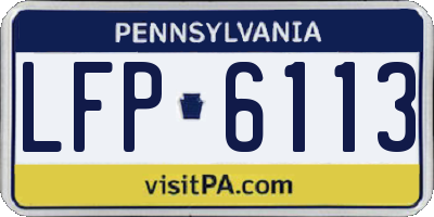 PA license plate LFP6113