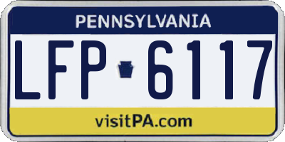 PA license plate LFP6117